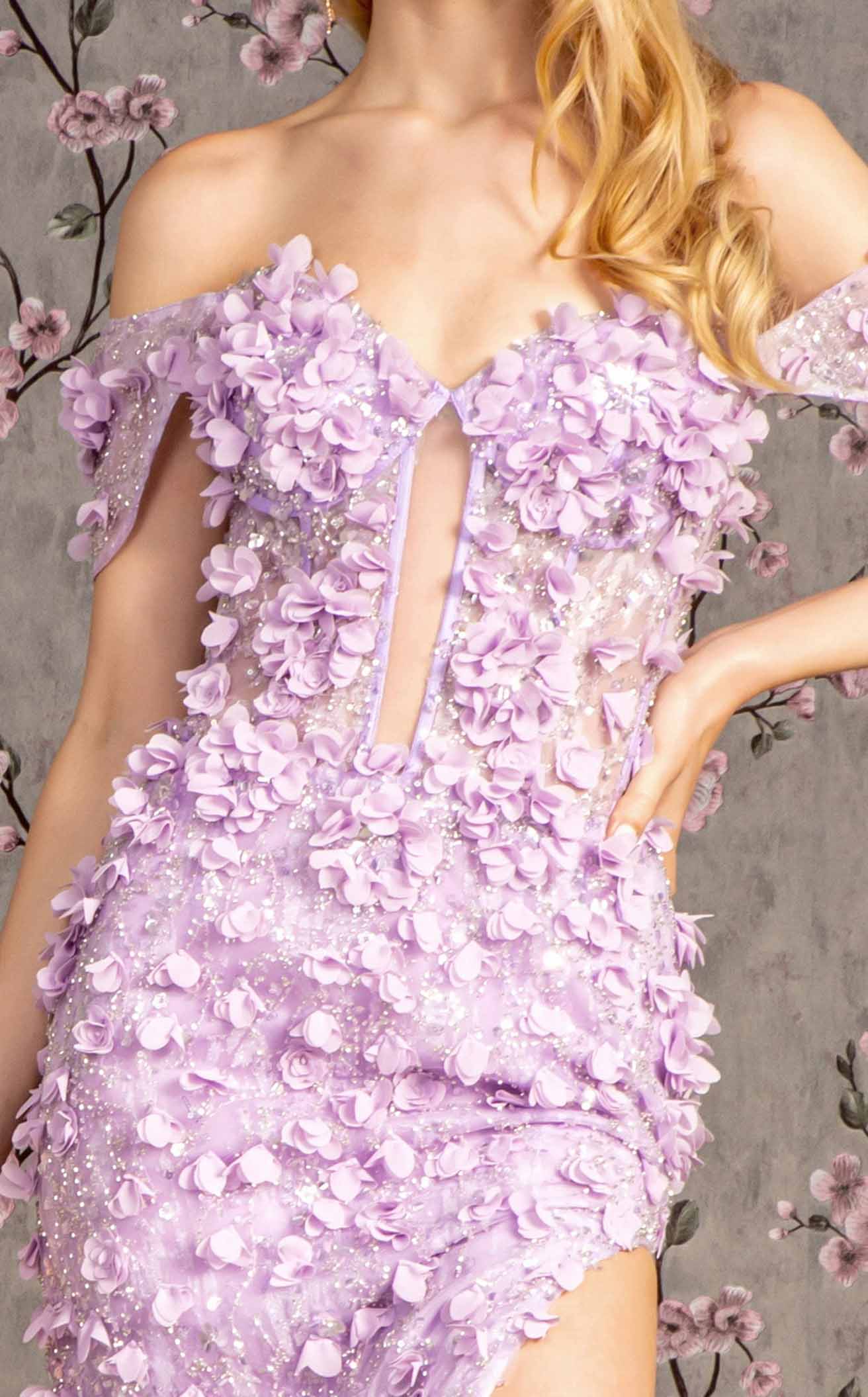 **GLS by Gloria: Shimmering Lilac Evening Dress for Enchanting Occasions**