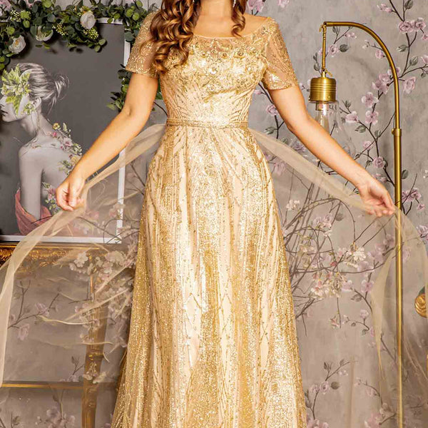 GLS by Gloria GL3493 Prom Dress - Gold
