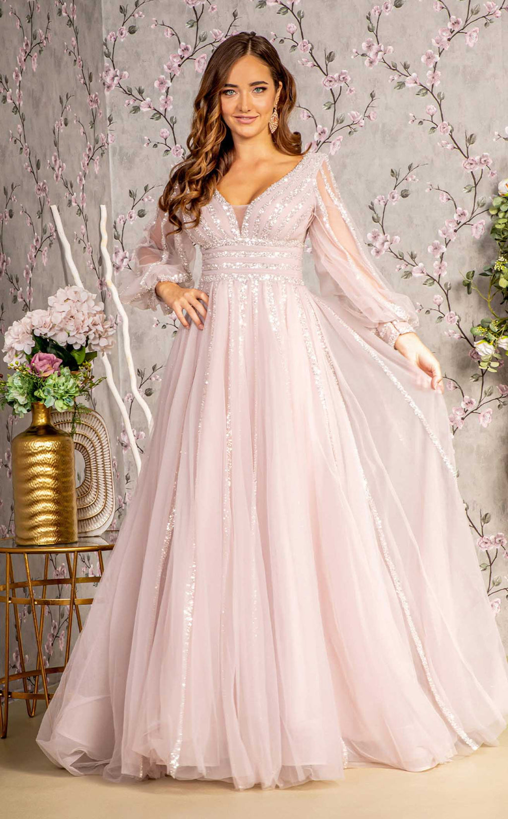 chinese dress ladies GLS by Gloria GL3495 Prom Dress - Mauve