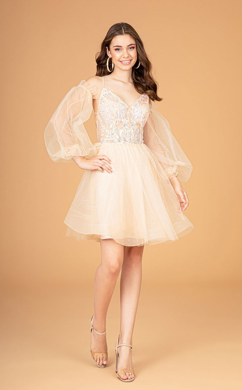 champagne skater dress Champagne Skater Dress - Strapless Skater Dress - Satin Dress
