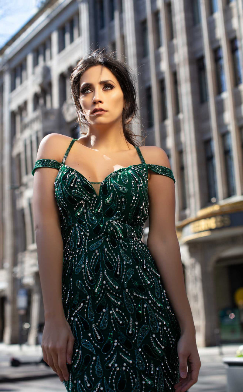 Emerald And Silver Dress Emerald Green Off-Shoulder Satin Draped Gown VALDRIN SAHITI Emerald And Silver Dress Emerald Green Off-Shoulder Satin Draped Gown VALDRIN SAHITI