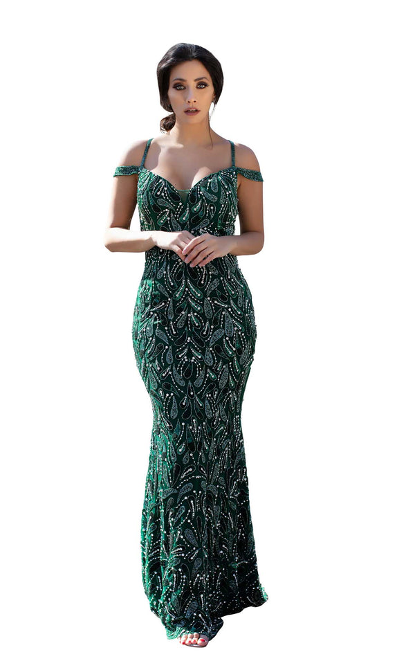 Chic and Holland HF1636 Emerald-Silver