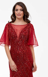 Ivory IV92159 Burgundy