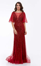 Ivory IV92159 Burgundy