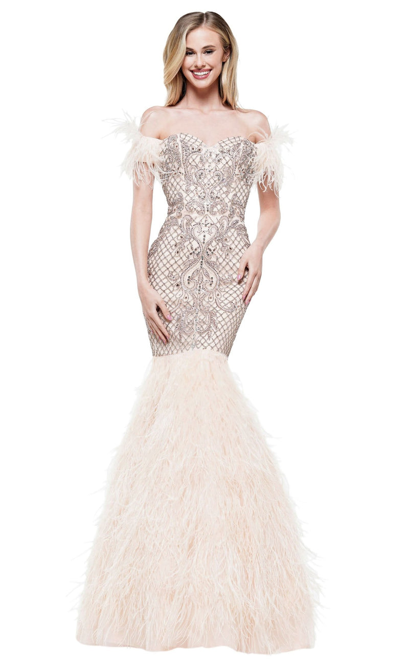 Colors Dress J108 Dress Blush-Nude