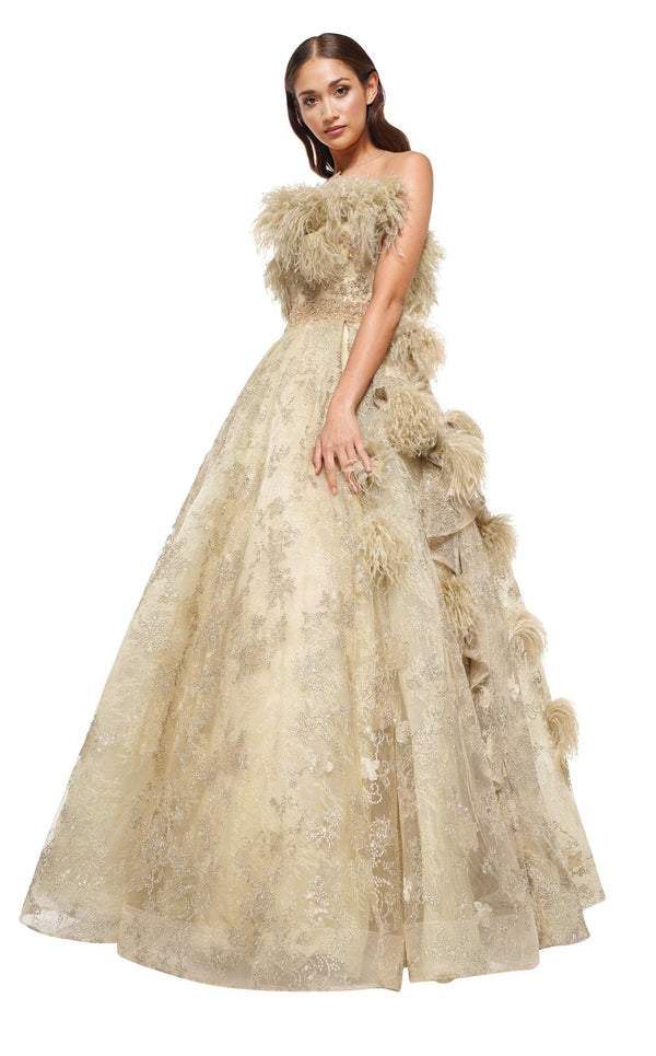 Colors Dress J119 Dress Antique-Gold