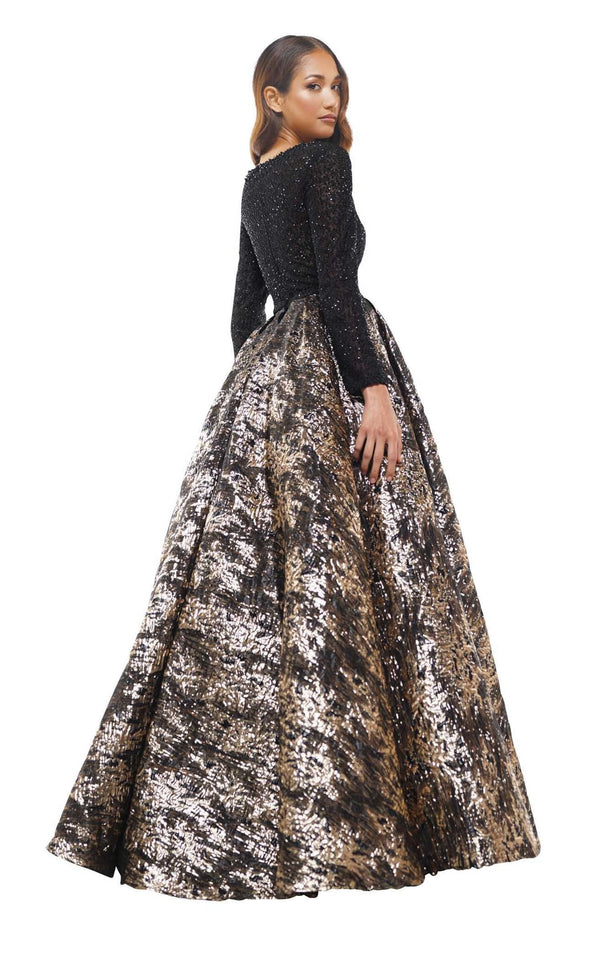 Colors Dress J130 Dress Black-Gold