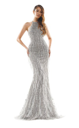 Colors Dress J139 Dress Silver