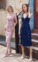 Jadore J22063 Dusty Pink and Navy