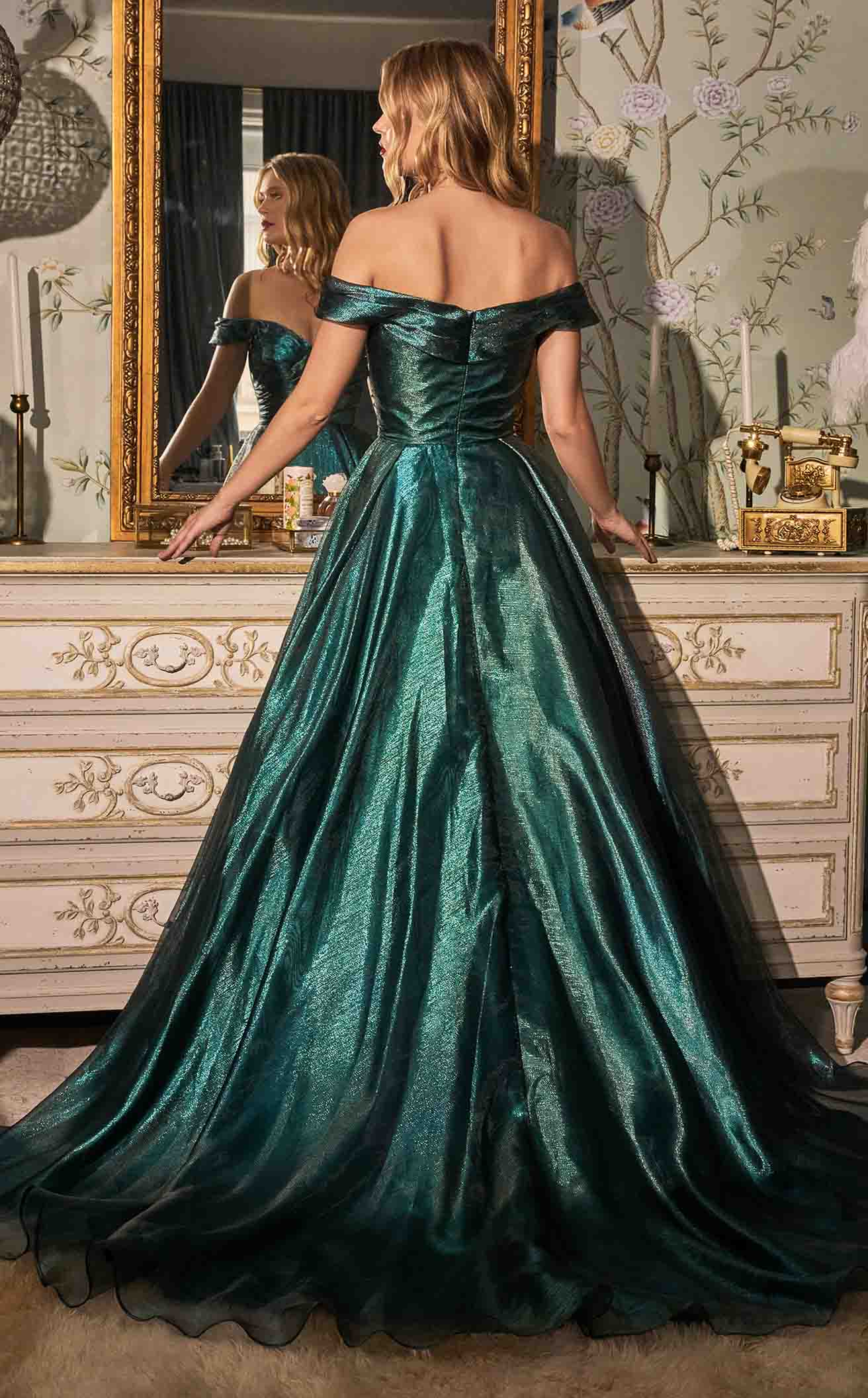 Cinderella Divine J822: Off-the-Shoulder Shimmering Ballgown for Enchanting Occasions main image 0