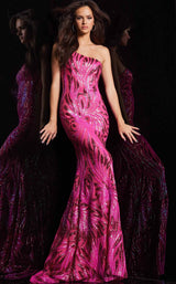 Jovani 23876 Hot Pink