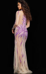 Jovani 26264 Purple/Nude