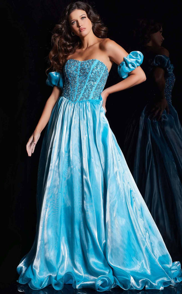 Jovani 36591 Aqua