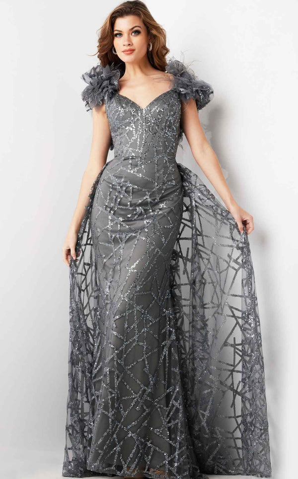 Jovani 37206 Gunmetal