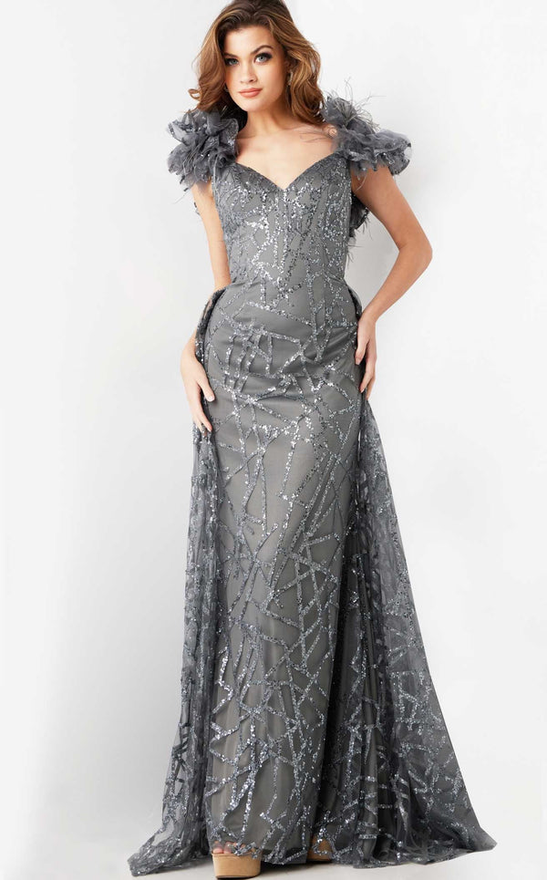 Jovani 37206 Gunmetal