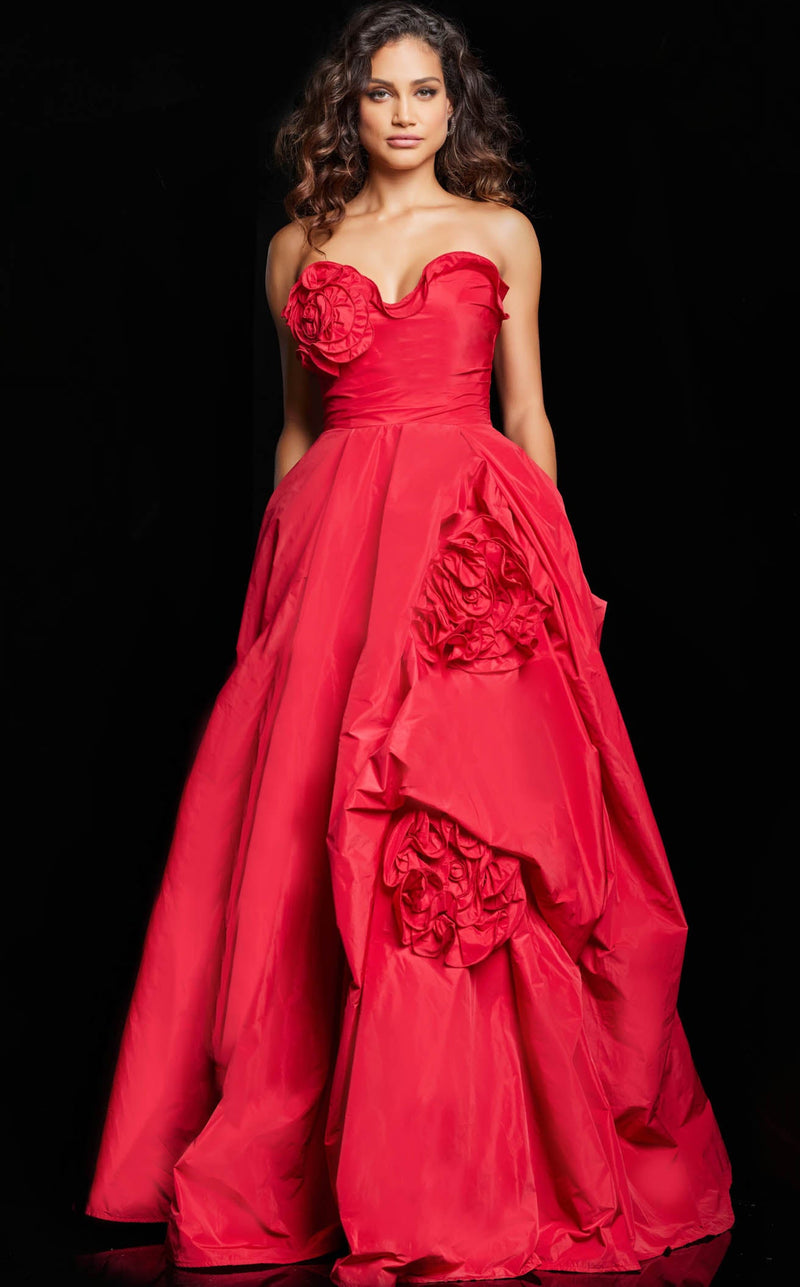 red dress jovani Jovani 37266 Women's Formal Evening & Wedding Guest Dress - Fuchsia