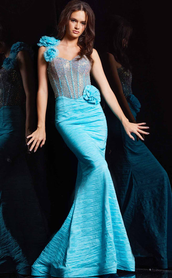 Jovani 37268 Turquoise