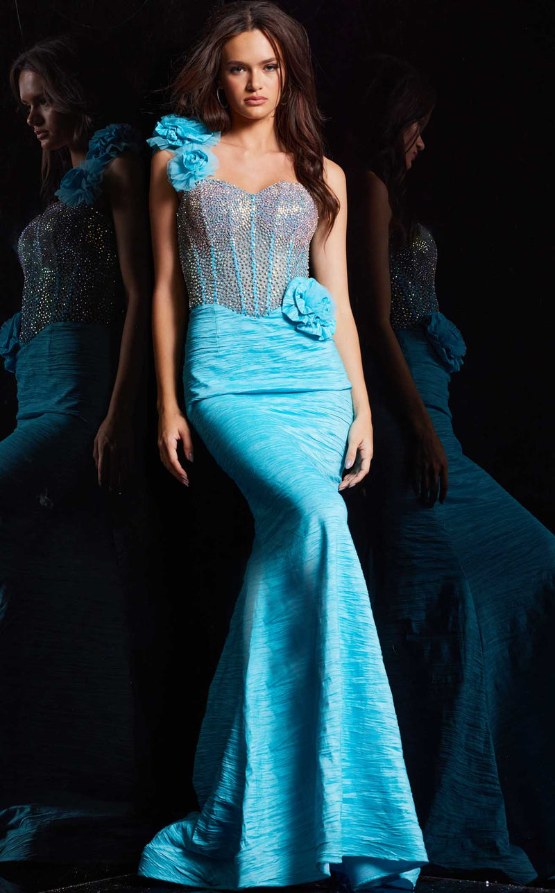Jovani 37268 Turquoise