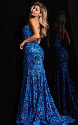 Jovani 37687 Blue Multi