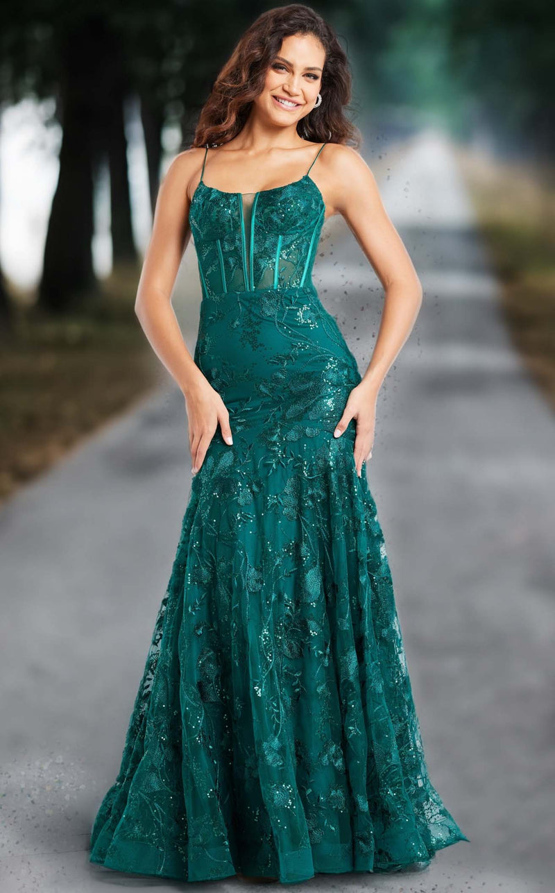 Jovani 38004 Dark Green