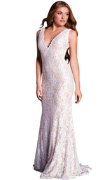 Jovani 48099 Off White/Nude