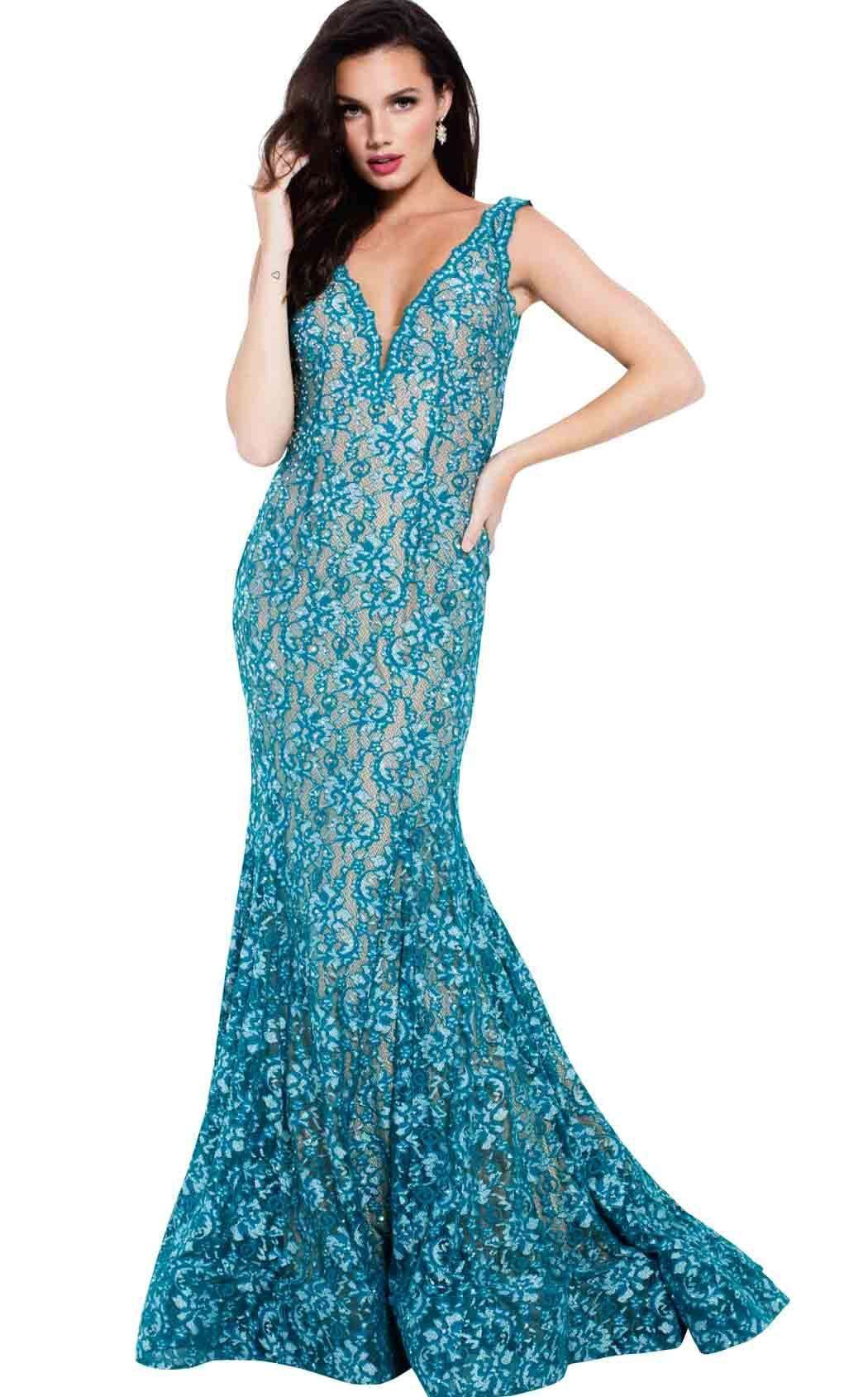Jovani 57046BG Teal