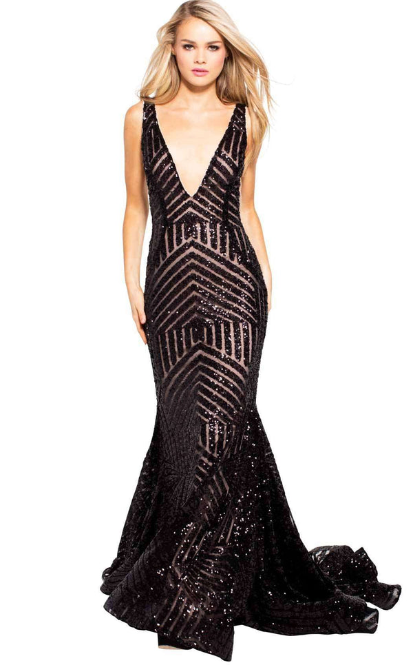 Jovani 59762 Black-Nude