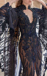MNM Couture K3769 Navy Blue