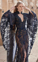 MNM Couture K3769 Navy Blue