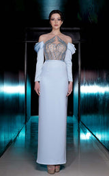 MNM Couture K3989 Light Blue