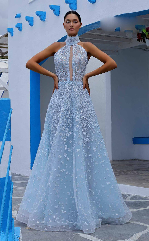 MNM Couture K3997 Light Blue