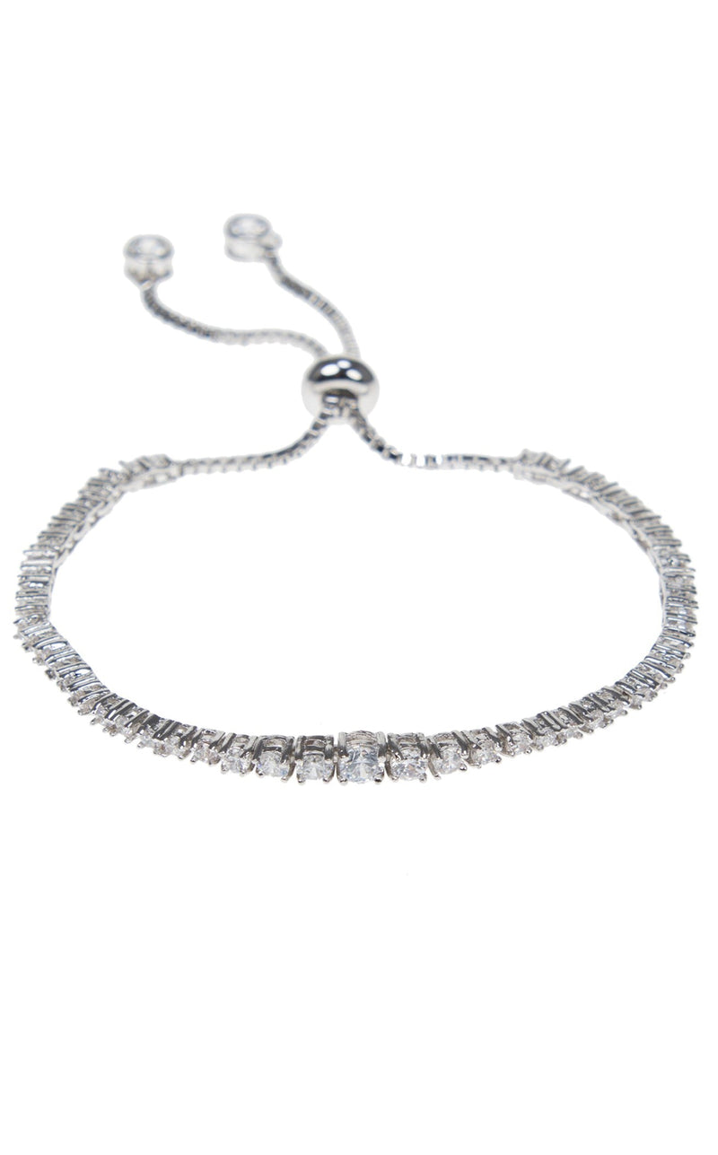 CZ by Kenneth Jay Lane KBR424SI Clear-Silver