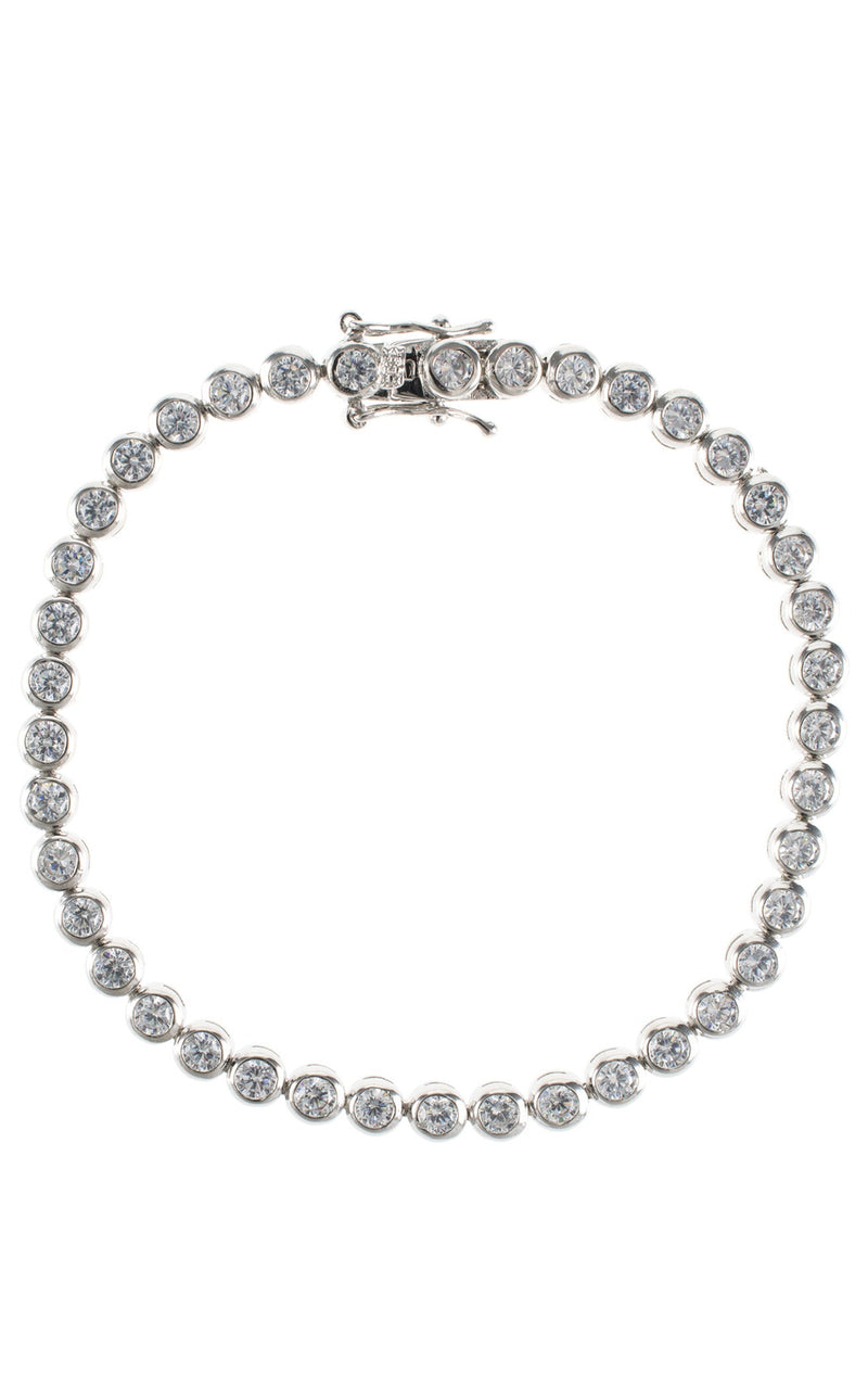 CZ by Kenneth Jay Lane KBR464SI Clear-Silver