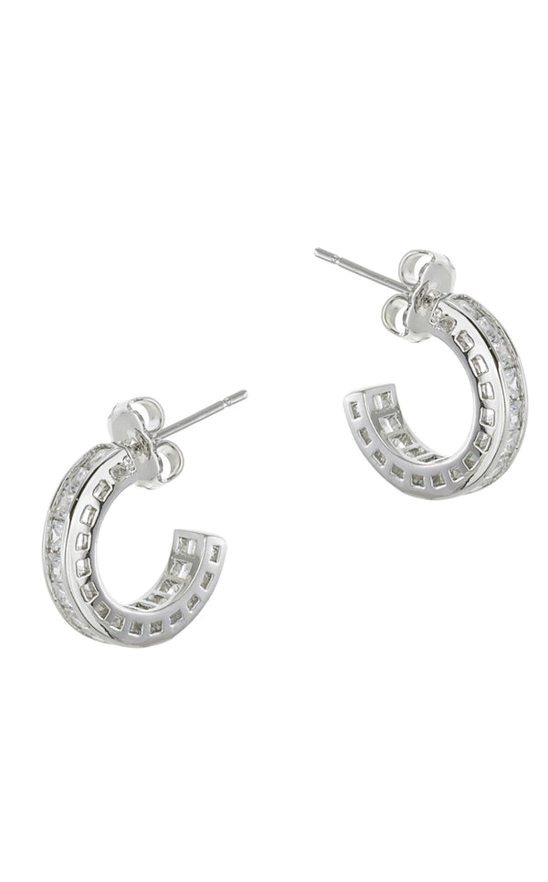 CZ by Kenneth Jay Lane KE083SI Clear-Silver