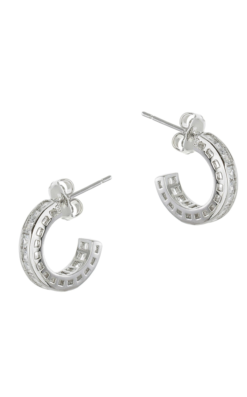 CZ by Kenneth Jay Lane KE083SI Clear-Silver