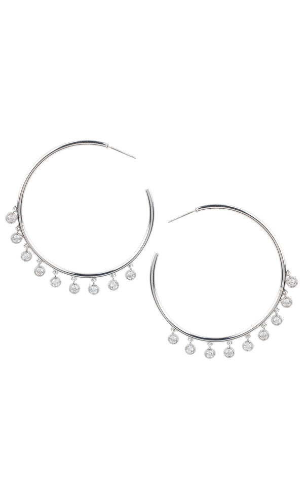 CZ by Kenneth Jay Lane KE2275SI Clear-Silver