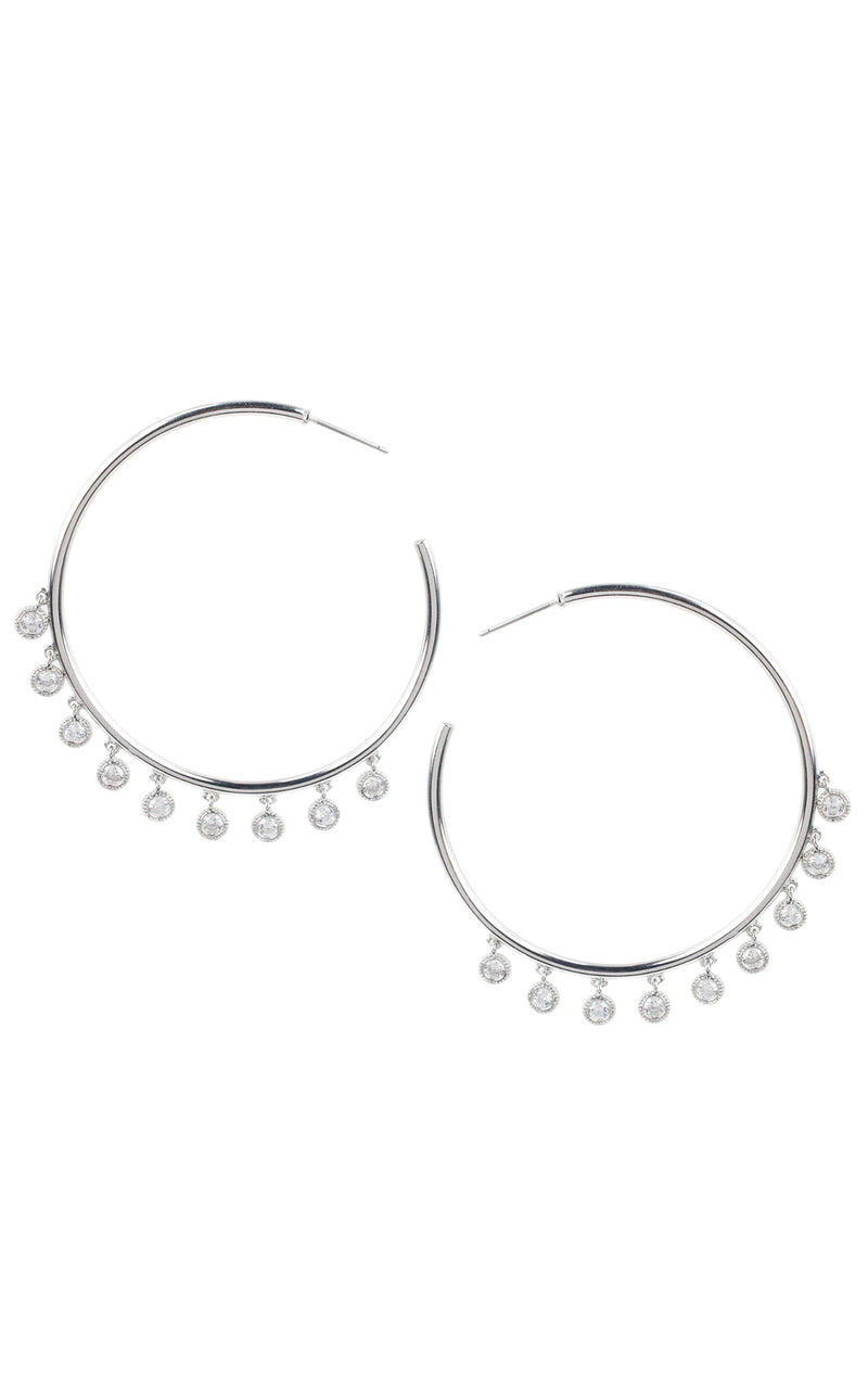 CZ by Kenneth Jay Lane KE2275SI Clear-Silver