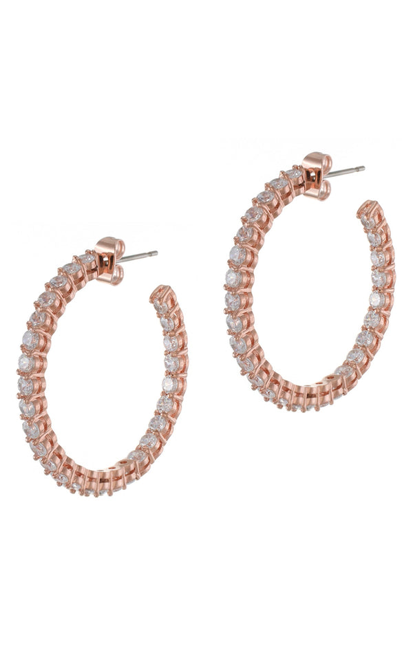 CZ by Kenneth Jay Lane KE911RG Clear-Rose-Gold