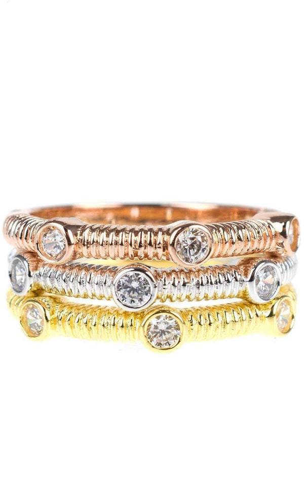 CZ by Kenneth Jay Lane KR5823TONE 3-Tone