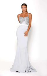 Portia and Scarlett Lody Sienna No Lace Train WH Stone-Stone