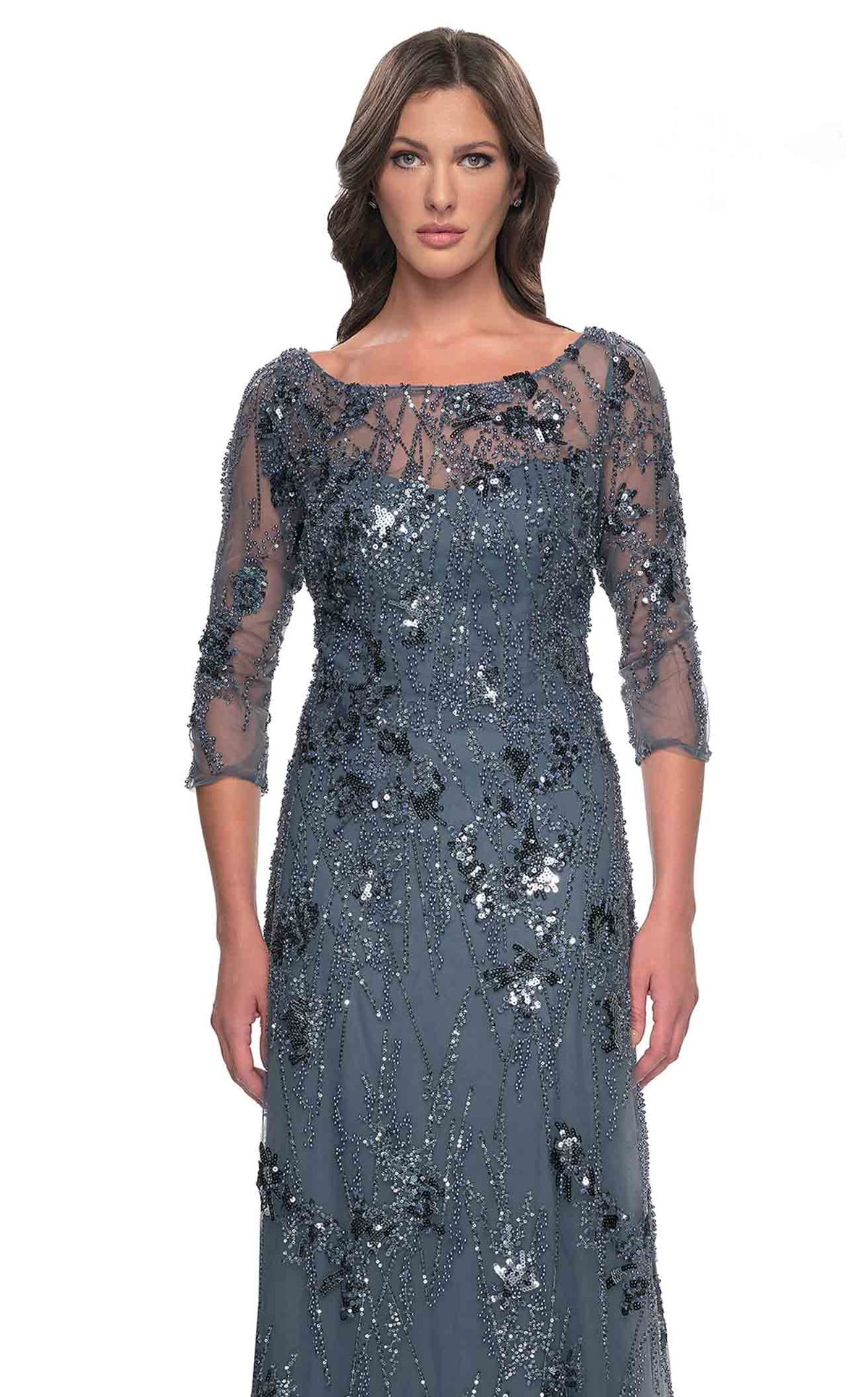 La Femme 31458 Prom Dress - Slate Grey | NewYorkDress