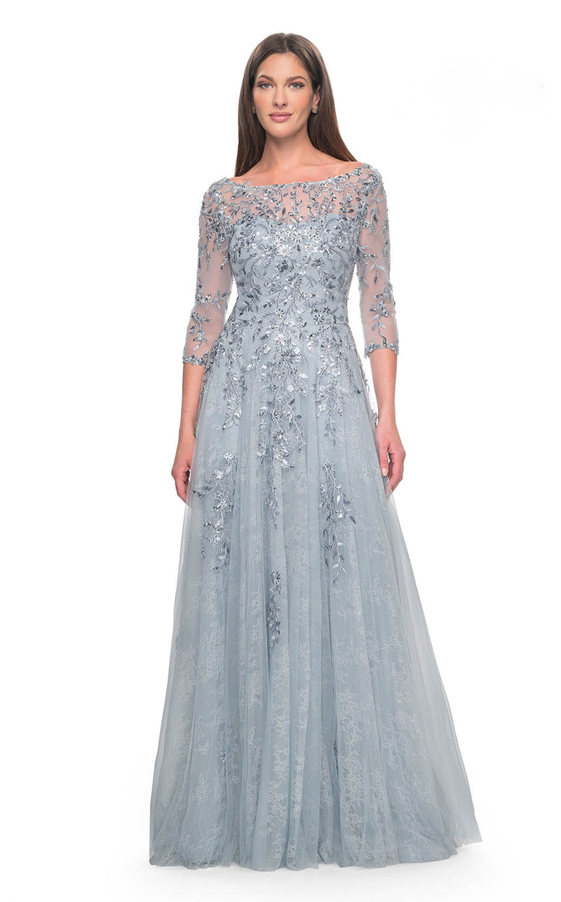 La Femme 31795 Prom Dress - Dusty Blue | NewYorkDress La Femme 31795 Prom Dress - Dusty Blue | NewYorkDress