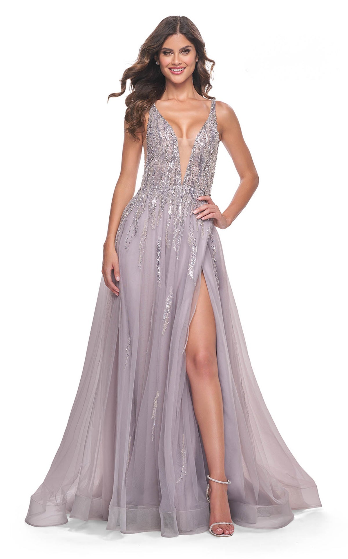 La Femme 31995 Prom Dress - Dusty-Mauve