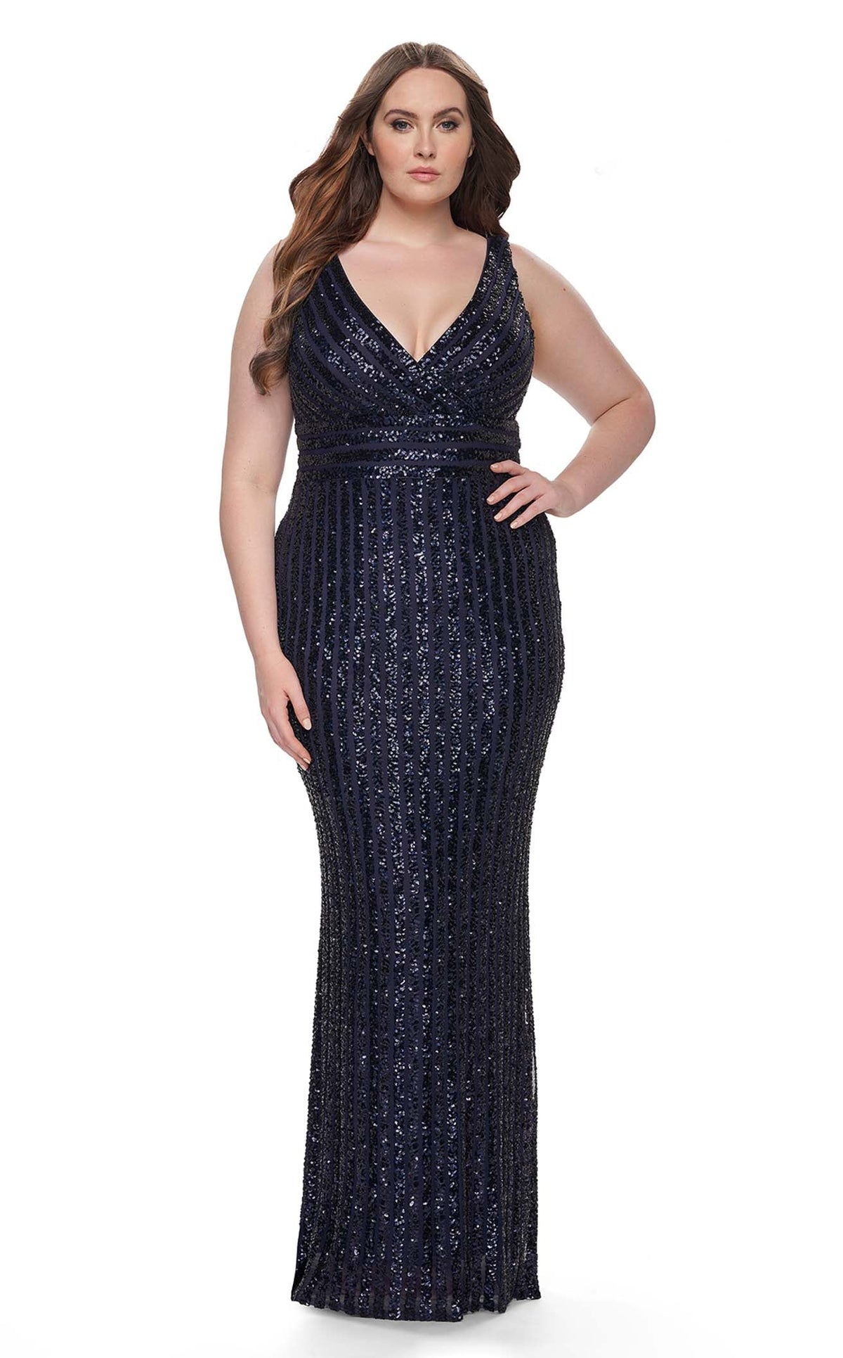 La Femme 32016 Prom Dress - Navy