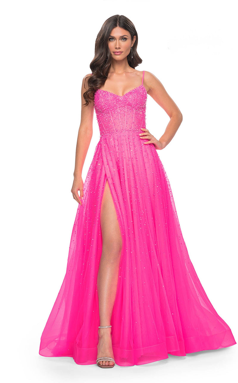 La Femme 32146 Prom Dress - Neon-Pink | NewYorkDress La Femme 32146 Prom Dress - Neon-Pink | NewYorkDress