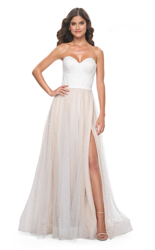 La Femme 32149 White/Nude