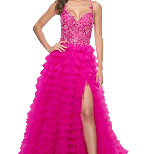 prom dresses new orleans la Strappy Open-Back Long Dress with Sheer Waist Black / 4 97% poly 3% elastene Fit The Red Carpet: New Orleans'
