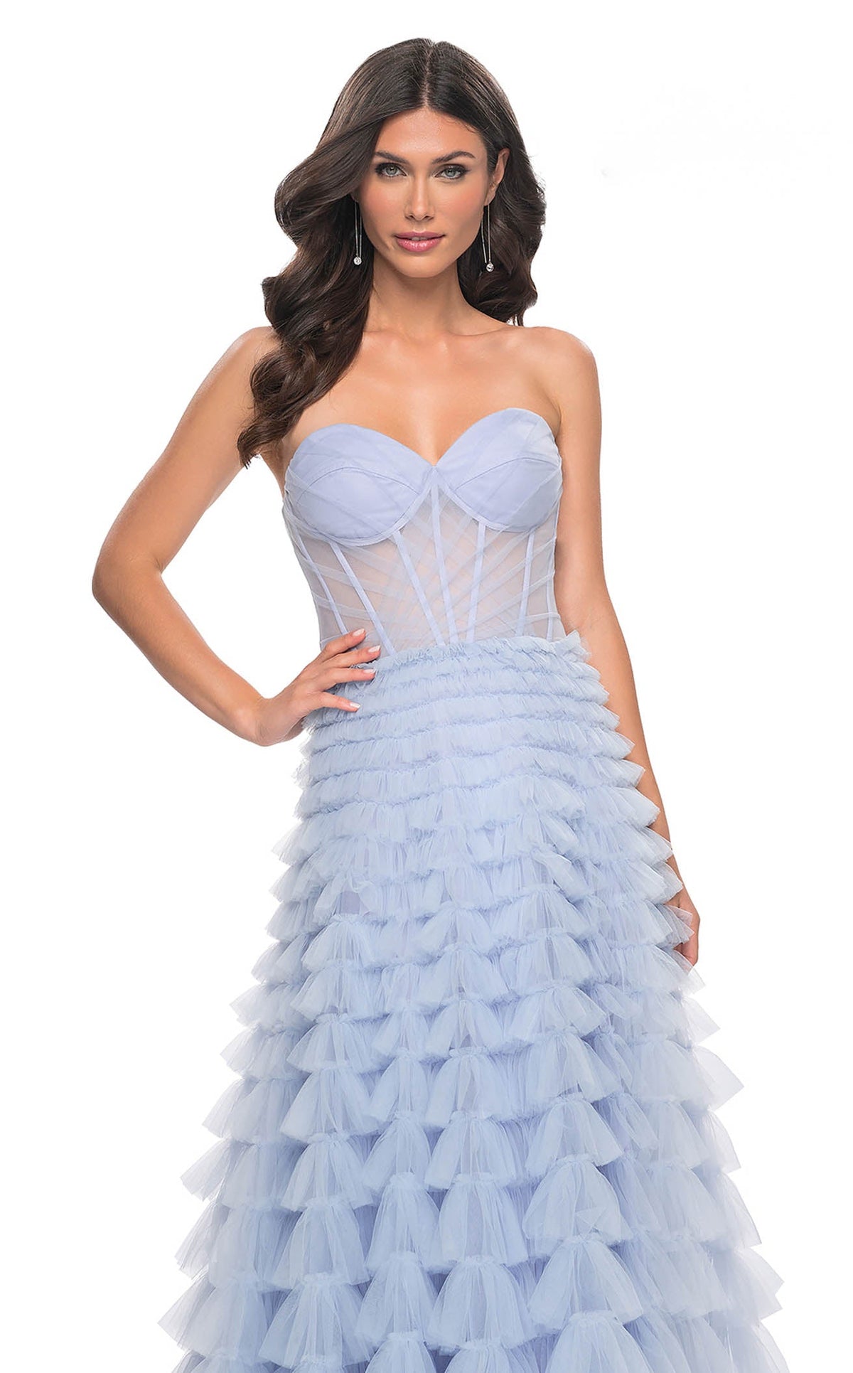 La Femme 32447 Prom Dress - Light-Periwinkle