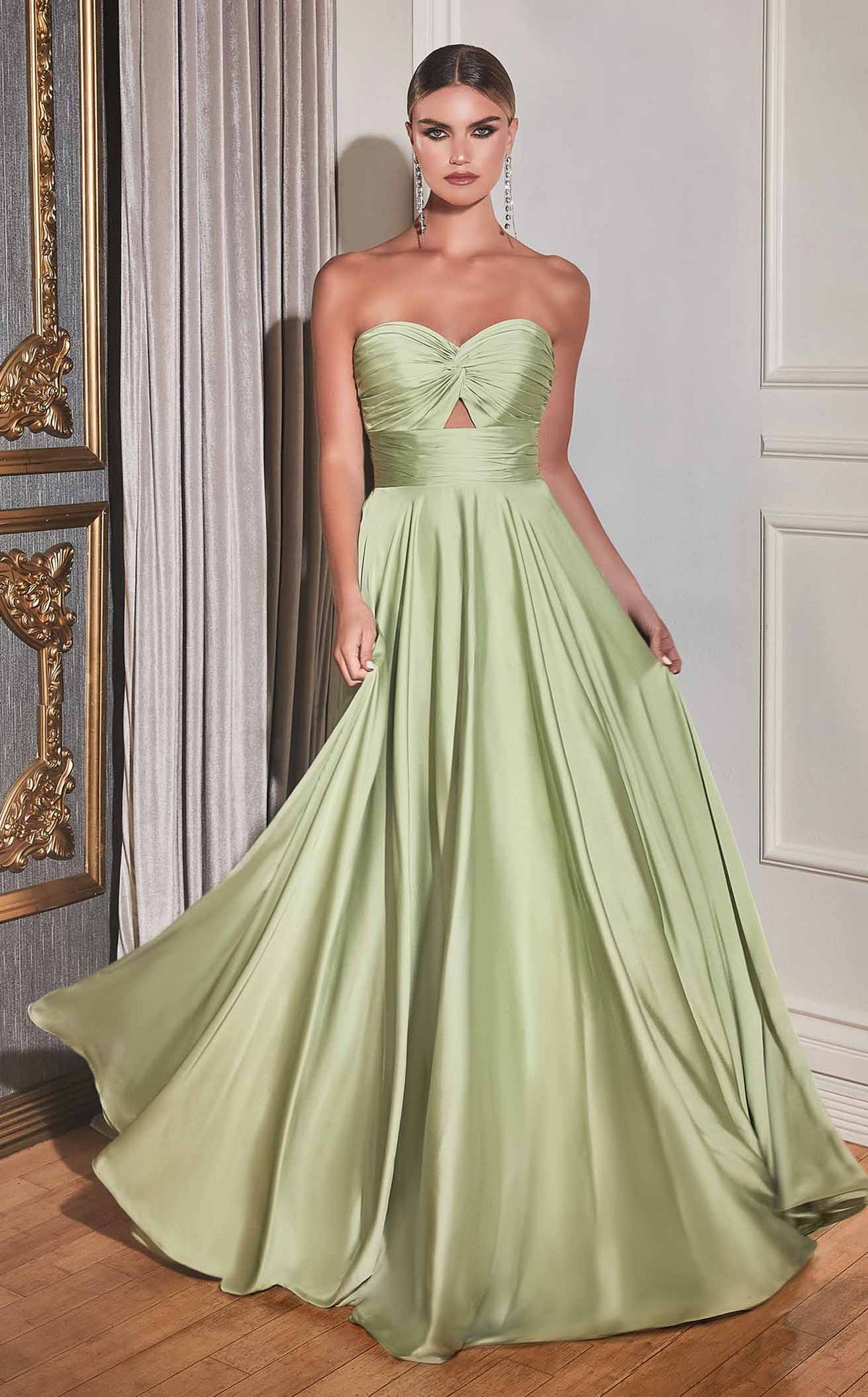 Ladivine 7496 Prom Dress - Sage