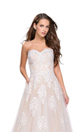 La Femme 25560 White/Nude